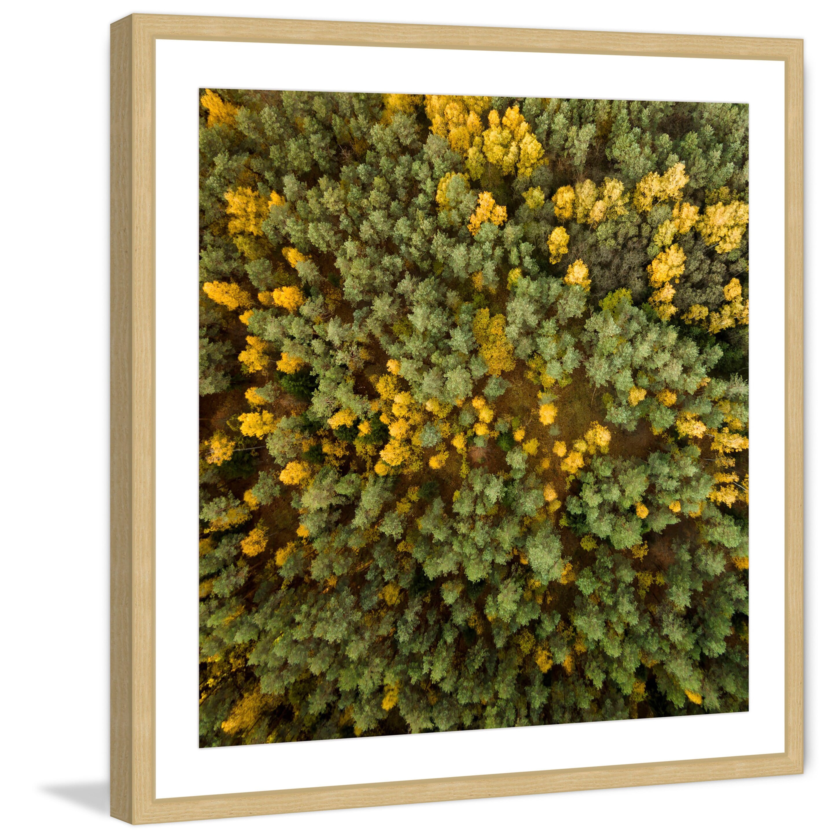 "Yellow and Green Trees" Framed Painting Art Print