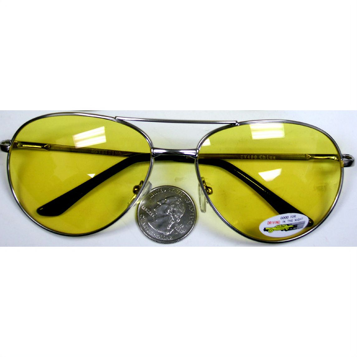 Yellow and Silver Aviator Sunglasses Aviators Sun Glasses Aviator Day
