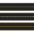 thumbnail image 1 of Yellow and White road Street roadway Edible Cake Topper 3 Strips 2.5x10 inchs on size, 1 of 1