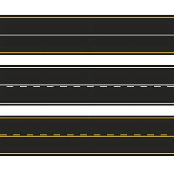 Yellow and White road Street roadway Edible Cake Topper 3 Strips 2.5x10 inchs on size