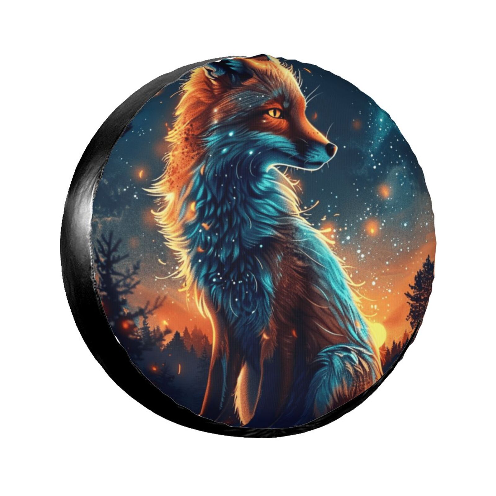 Yellow animal Spare tire cover wheel protector, weather resistant