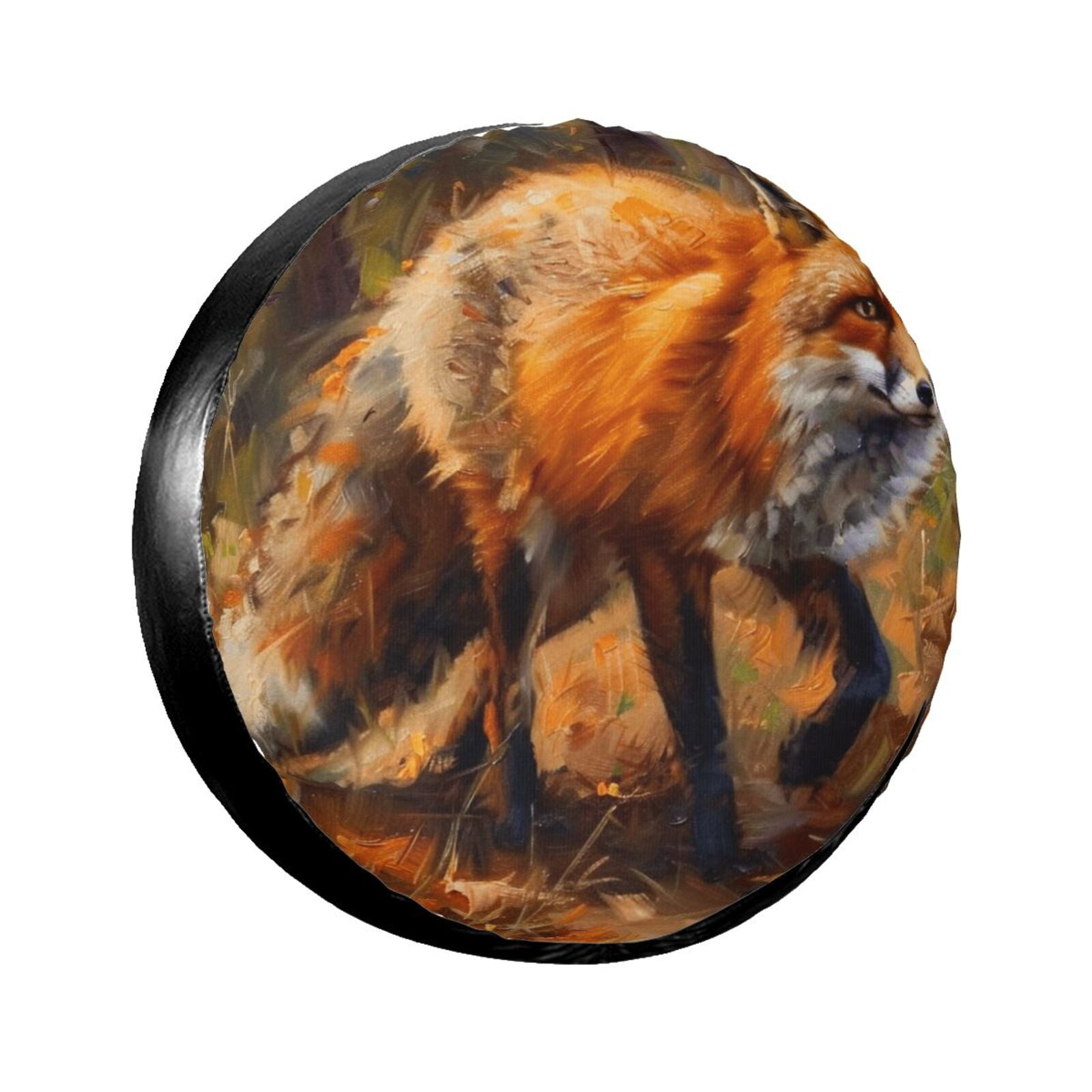 Yellow animal closeup Camping spare tire cover, wheel protector