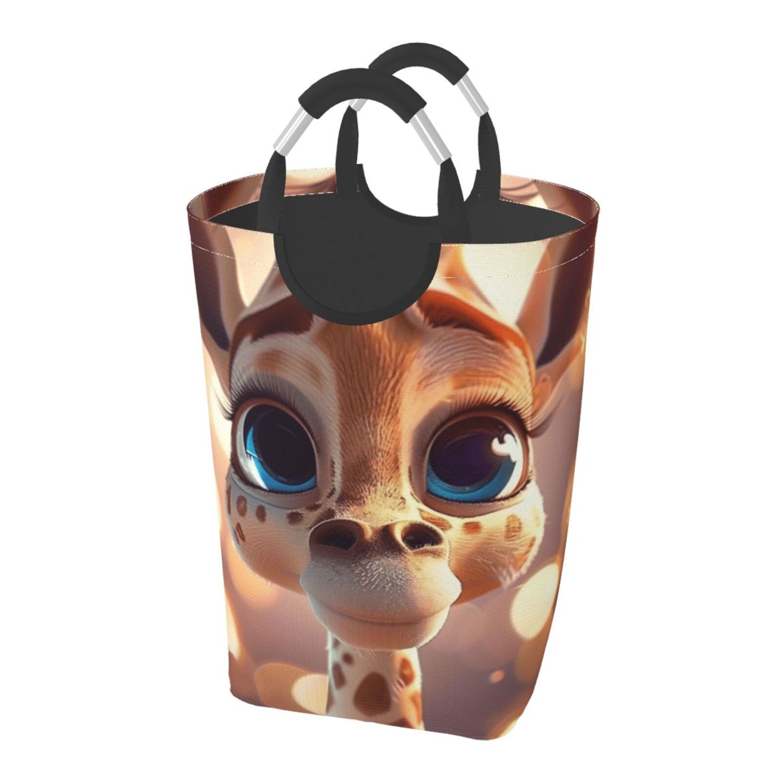 Yellow animal closeup laundry bag, machine washable dirty laundry