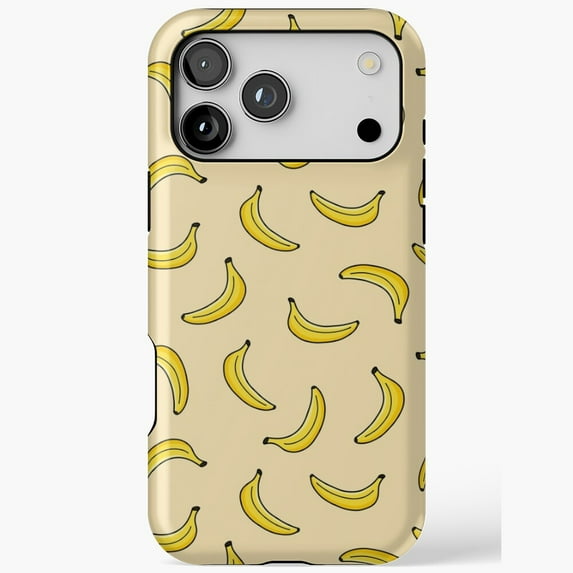 Yellow banana pattern bold playful style iPhone Case 17 11 12 13 14 15 16 Pro Max