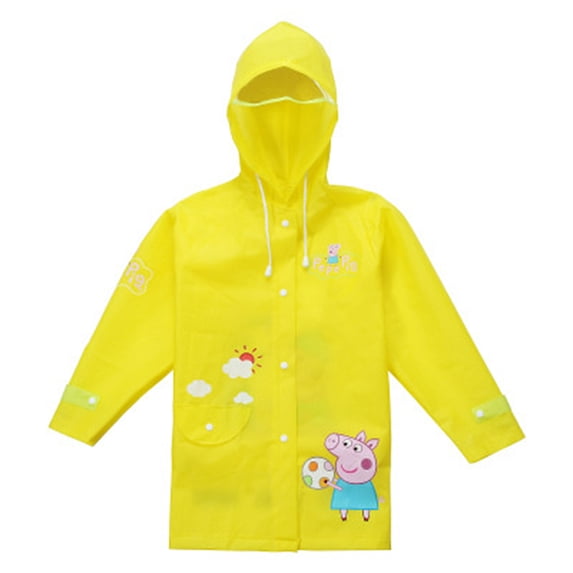 Yellow dinosaur school bag bit raincoat L size children's raincoat baby kindergarten poncho large brim raincoat with school bag bit student child raincoat