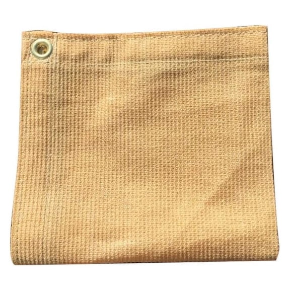 Yellow tan Color, 12 ft. x 26 ft. - 7 oz Premium 90% Shade Sail, Sun Shade, Creating Cool Shade Area, Suitable for Backyard, Camping, Parking, Greenhouse, Kennel, Construction