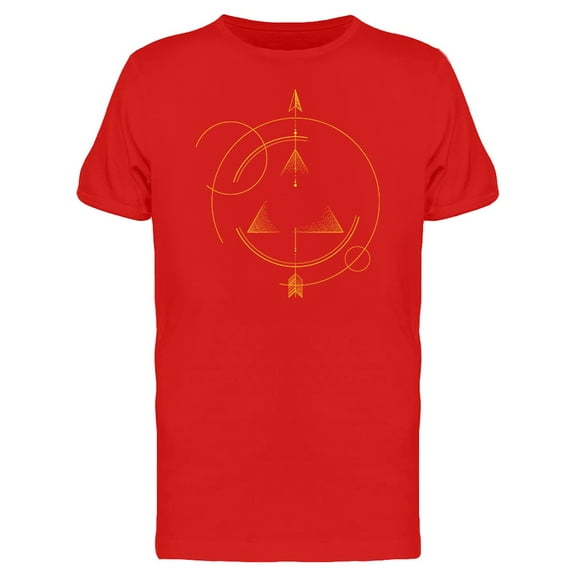 Yellow tattoo With Arrow. T-Shirt Men -Image by Shutterstock, Male Small