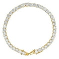 thumbnail image 1 of Yellow tone 925 Sterling Silver Unisex 3mm 8 Inch Cubic Zirconia Tennis Fashion Bracelet Tennis Bracelet for Women, 1 of 2