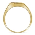 thumbnail image 1 of Yellow-tone Sterling Silver Mens Round Prong-set Diamond Double Row Ring 1/10 Cttw, 1 of 3