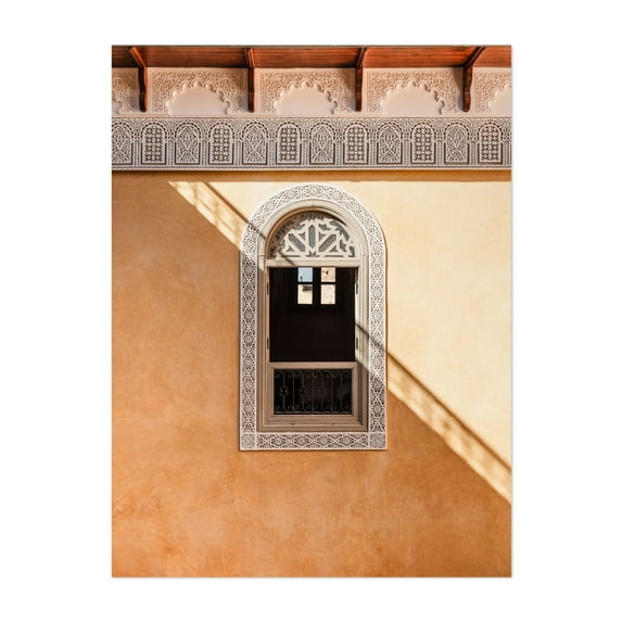 Yellow wall in Meknes - Meknes Fez-Meknès Morocco Photography Architecture Mediterranean Pattern Art Deco Minimalist Vintage Boho Unframed Wall Art Print 6 x 8 inches
