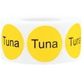 thumbnail image 1 of Yellow with Black Tuna Circle Dot Adhesive Stickers, 1 Inch Round Labels, 500 Total Stickers, 1 of 2