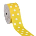 thumbnail image 1 of Gwen Studios 1.5" Yellow with White Dots Grosgrain Ribbon, 3 Yards, 1 of 7