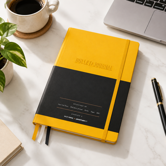 Yellow24 A5 Medium Official Journal Edition 2 BuJo Notebook with 204 Pages