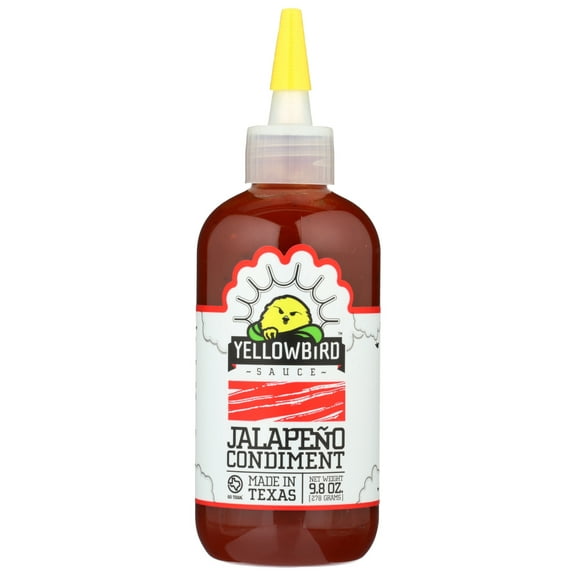 Yellowbird Condiment Sauce, Jalapeno, 9.8 oz