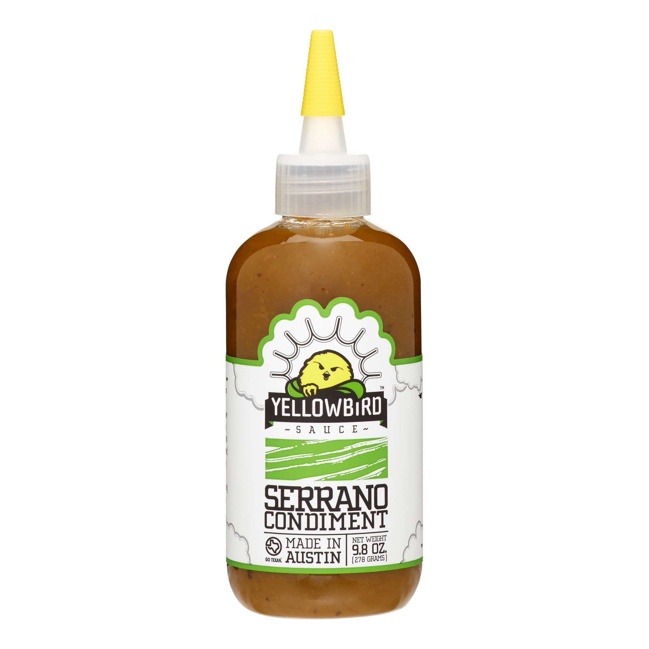 Yellowbird Serrano Hot Sauce, Mild Spicy Blend with Cucumber, Carrots ...