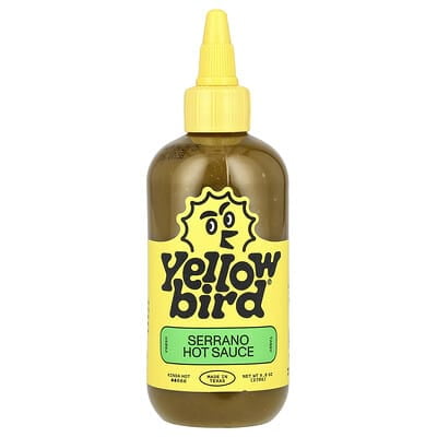 Yellowbird Sauce Serrano Condiment, 9.8 oz (Pack of 2)