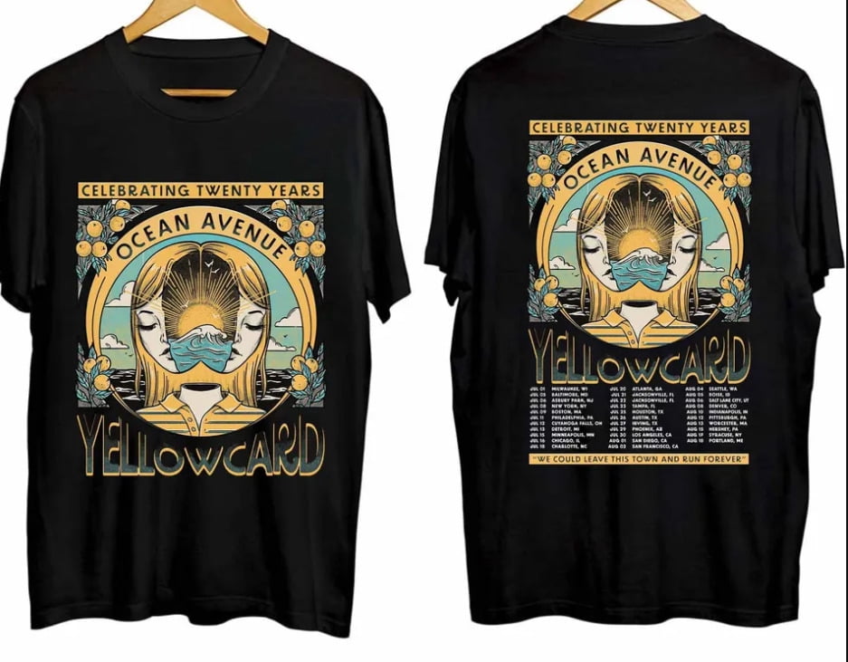 T-shirt Yellowcard - Groupe De Rock - Design Concert - T-shirt Unisexe Coton Gildan S à 5XL