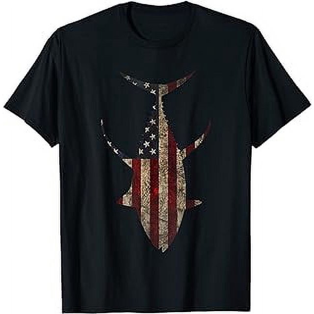 Yellowfin Tuna American flag Angler Fishing Deep sea game T-Shirt ...