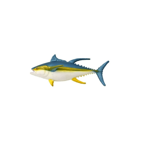 Yellowfin Tuna, Fish, Very Realistic Rubber Reproduction, Hand Painted, Figure, Model, Figurine, Educational, Animal, Kids, Gift 2 1/2" SF07 B51