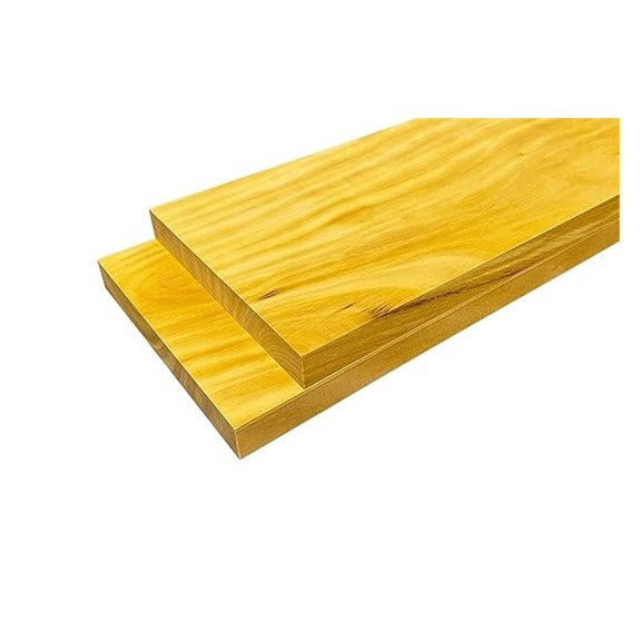 Yellowheart Lumber Board - 3/4" x 6" (2pcs) - 3/4" x 6" x 18"