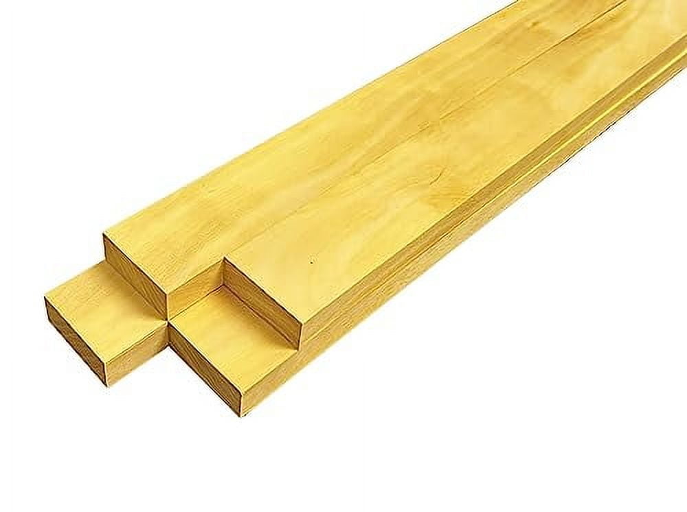 Yellowheart Lumber Boards 3/4" x 2" (4pcs) (3/4" x 2" x 18")