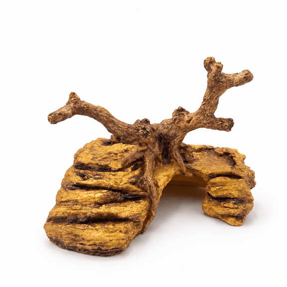 Yellowish Brown Large Reptile Cave Habitat Decor for Lizards Geckos Ball Pythons Tortoises Toads