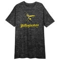 thumbnail image 1 of Yellowjackets Bee Logo Crew Neck Short Sleeve Charcoal Heather Women's Night Shirt-Medium, 1 of 3
