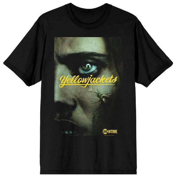 Yellowjackets Face & Logo Crew Neck Short Sleeve Women's Black T-shirt-4XL