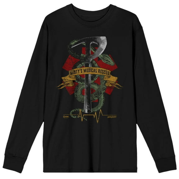 Yellowjackets Misty's Medical Rescue Crew Neck Long Sleeve Men's Black Tee-Small