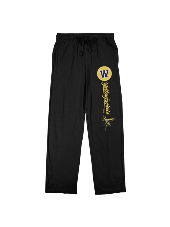 Yellowjackets W Symbol With Bee Men's Black Graphic Sleep Pants-XXL