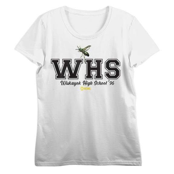 Yellowjackets WHS School Uniform Crew Neck Short Sleeve Women's White T-shirt-XXL