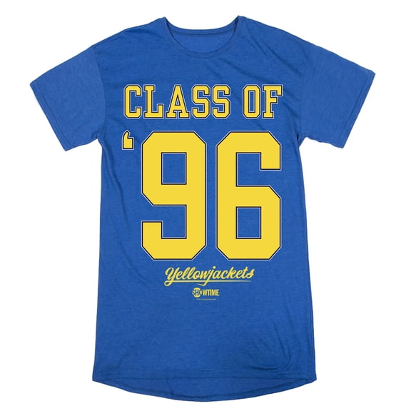 Yellowjackets Wiskayok High School Class of '96 Women's Royal Blue Short Sleeve Crew Neck Sleep Shirt-XL