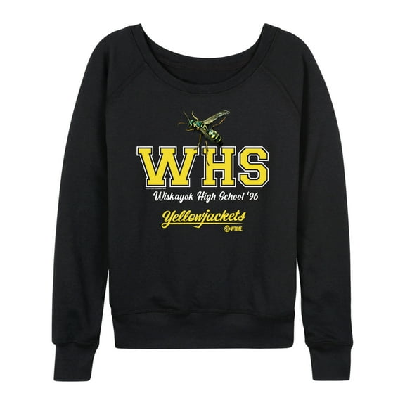 Yellowjackets - Wiskayok High School Logo Logo - Women's Lightweight French Terry Long Sleeve Shirt