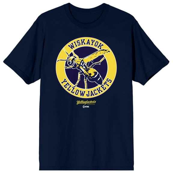 Yellowjackets Wiskayok Yellowjackets Crew Neck Short Sleeve Navy Unisex Adult T-shirt-Medium