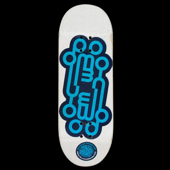 Yellowood Fingerboard Deck - Logo Blue, 32mm