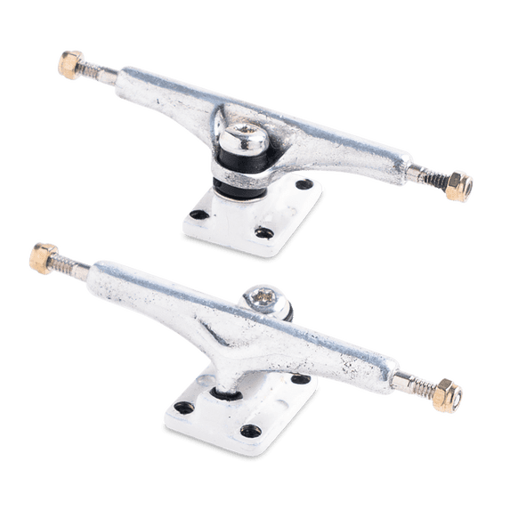 Yellowood Fingerboard Skateboard Trucks X5 Y-Trucks Chrome and White