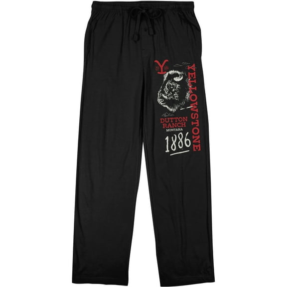 Yellowstone 1886 Men's Black Sleep Pajama Pants