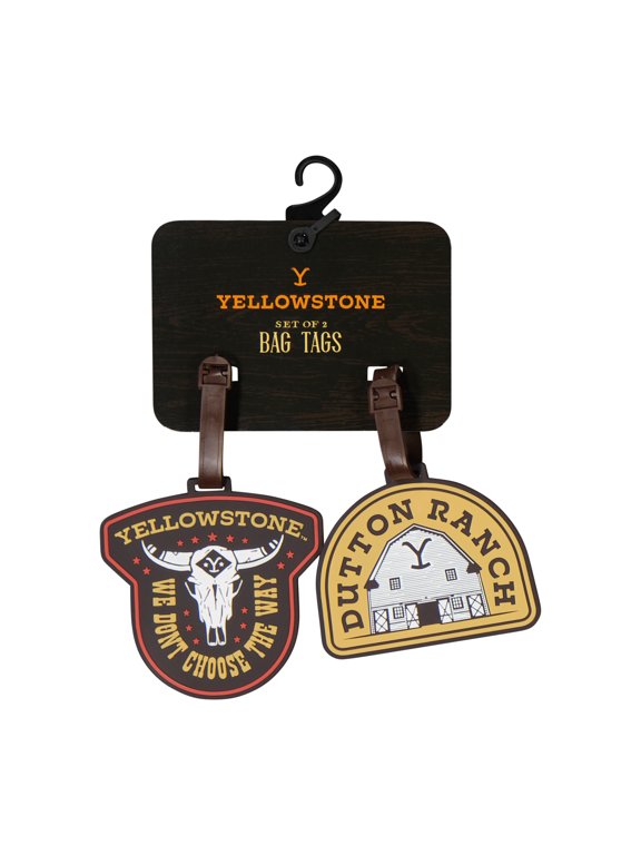 2-Piece Suitcase ID Tag Set with Adjustable Straps, Dutton Ranch, Multi, One Size