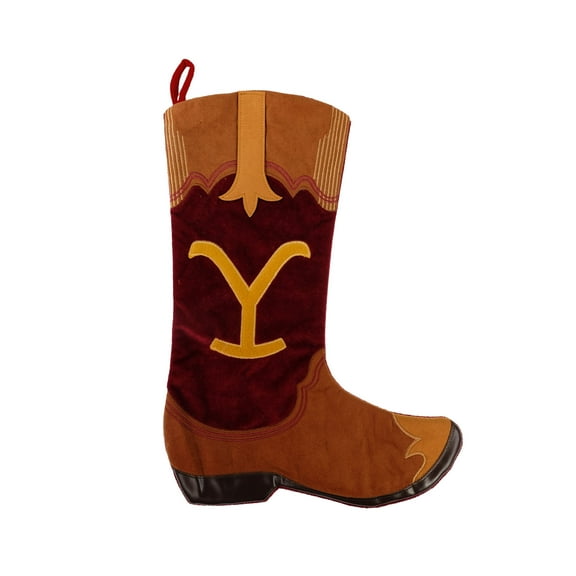 Yellowstone 20 inch Cowboy Boot Christmas Stocking by Ruz