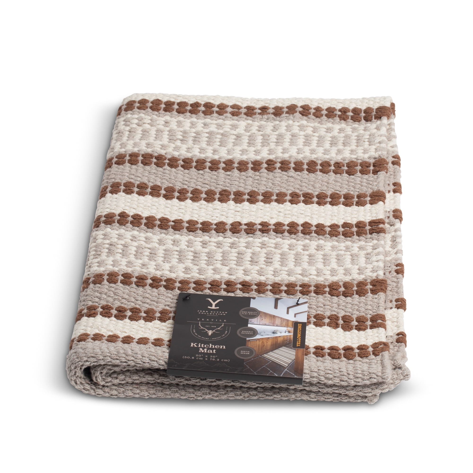 Yellowstone 20" x 30" Rustic Two-Tone Kitchen Mat, John Collection