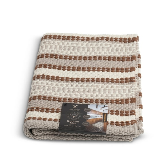 Yellowstone 20" x 30" Rustic Two-Tone Kitchen Mat, John Collection
