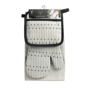 Yellowstone 3-Piece Oven Mitt, Pot Holder, & Tea Towel Kitchen Linen Set, Beth Collection