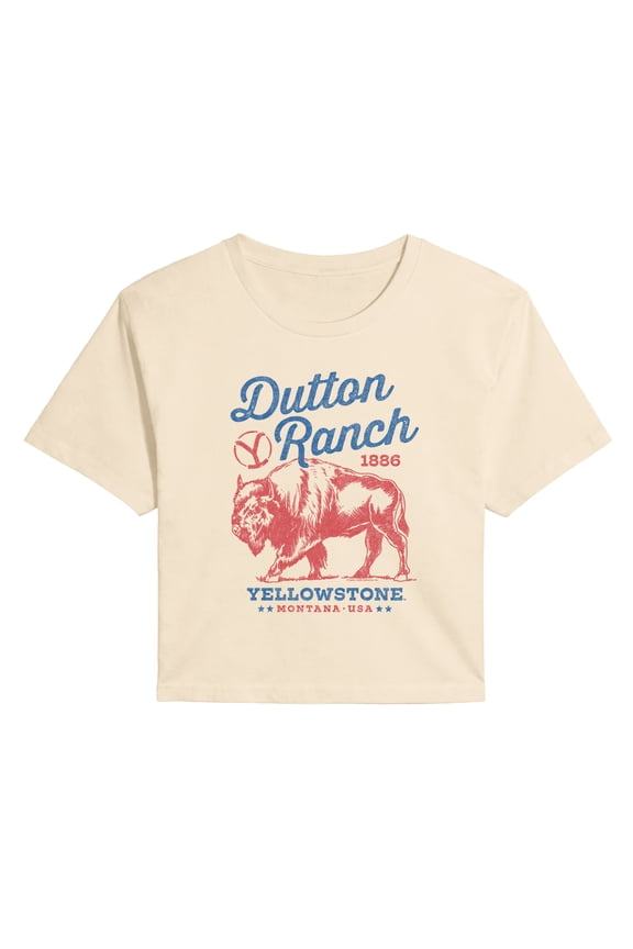 - Americana Buffalo Cropped Graphic T-Shirt