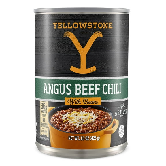 Yellowstone Angus Beef Chili with Beans 15 oz. Can Savory