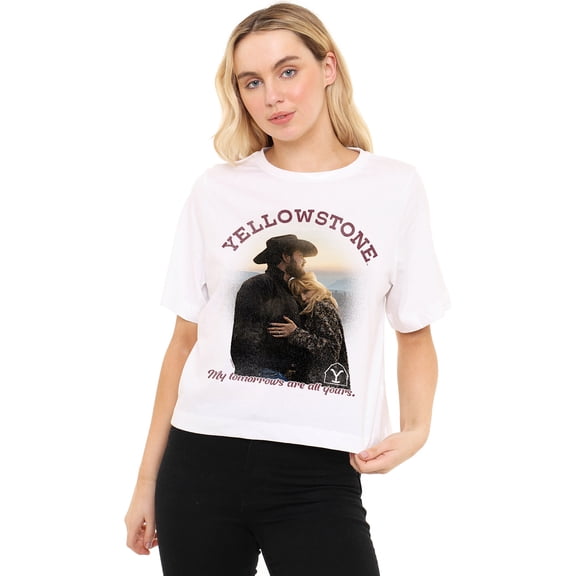 Yellowstone Beth And Rip Tomorrows Women's Boxy Cropped T-Shirt Casual Graphic Tee
