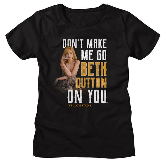 Yellowstone Beth Drinking Photo Black Women's T-Shirt