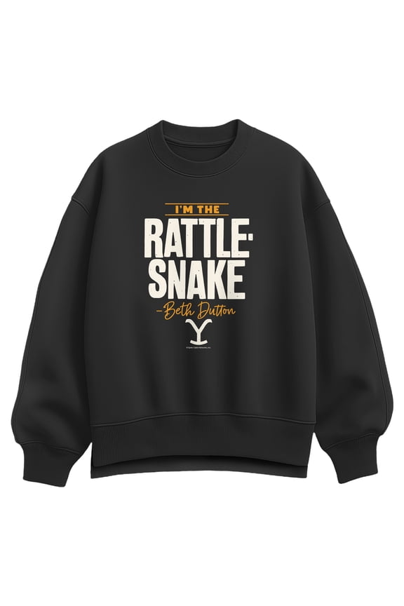 - Beth Dutton I'm The Rattlesnake - Women's Oversized Fleece Crew Sweatshirt