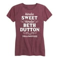 thumbnail image 1 of Hybrid Apparel - Yellowstone - Kinda Sweet, Kinda Beth Dutton - Women's Short Sleeve Graphic T-Shirt, 1 of 5