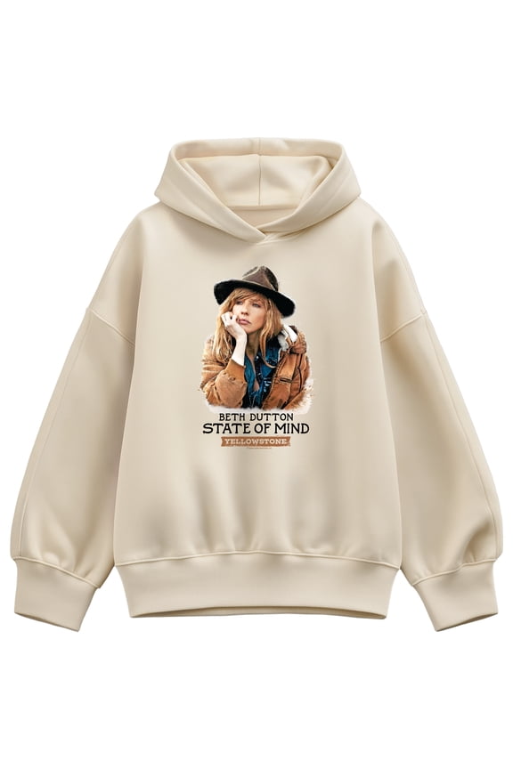 - Beth Dutton State Of Mind - Women's Oversized Fleece Hoodie Sweatshirt