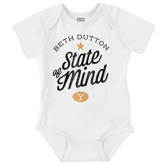 Yellowstone Beth Dutton State of Mind Romper Boys or Girls Infant Baby Brisco Brands NB